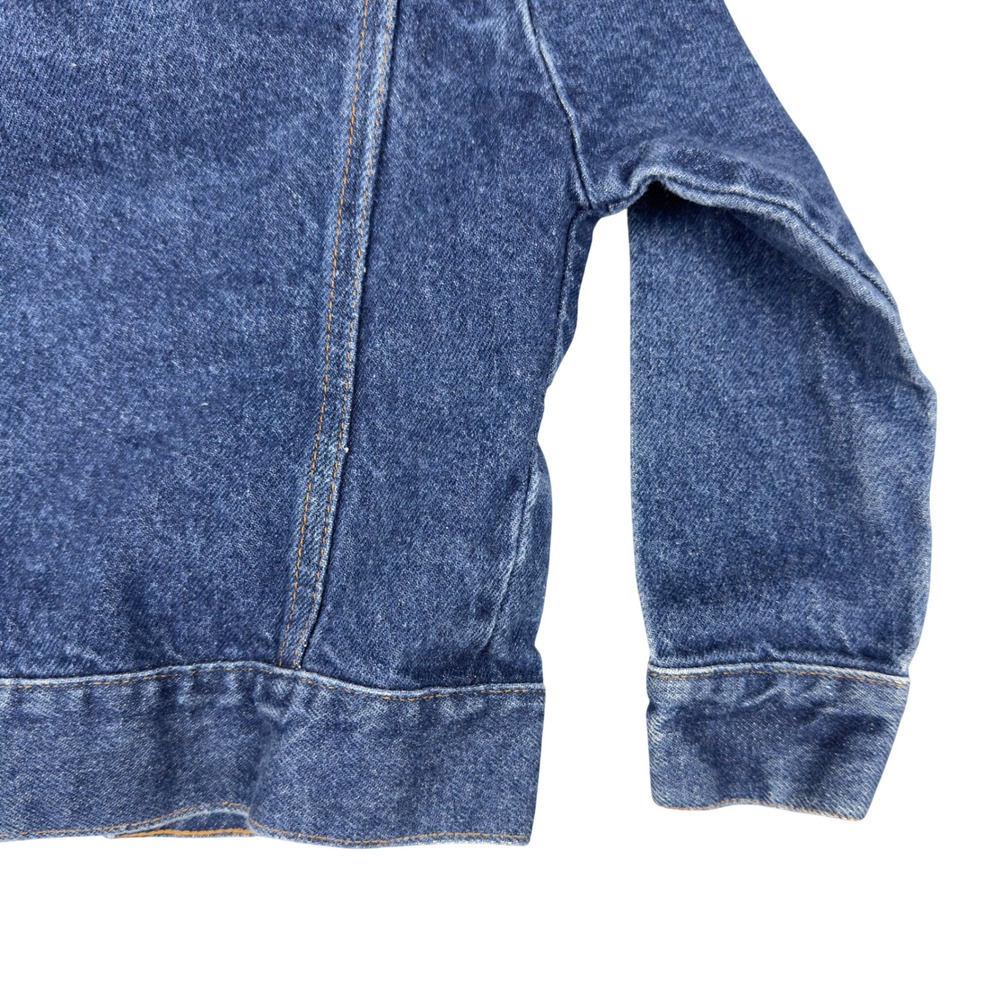 Vtg 80s Rustler Kids Denim Jacket 4T 5T USA Made Blue Trucker Western - Picture 8 of 11